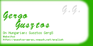gergo gusztos business card